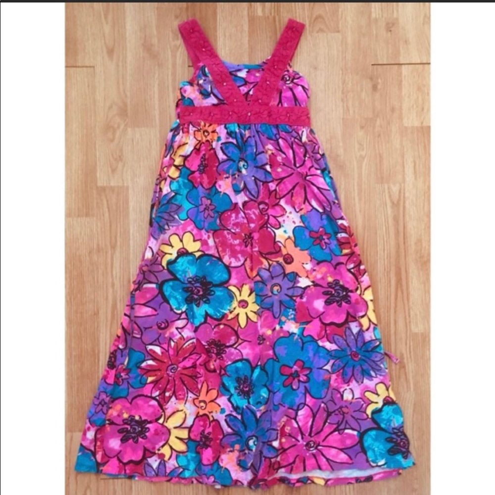 🌸5/$25🌸Justice Girls Plus Size Floral Maxi Dress
